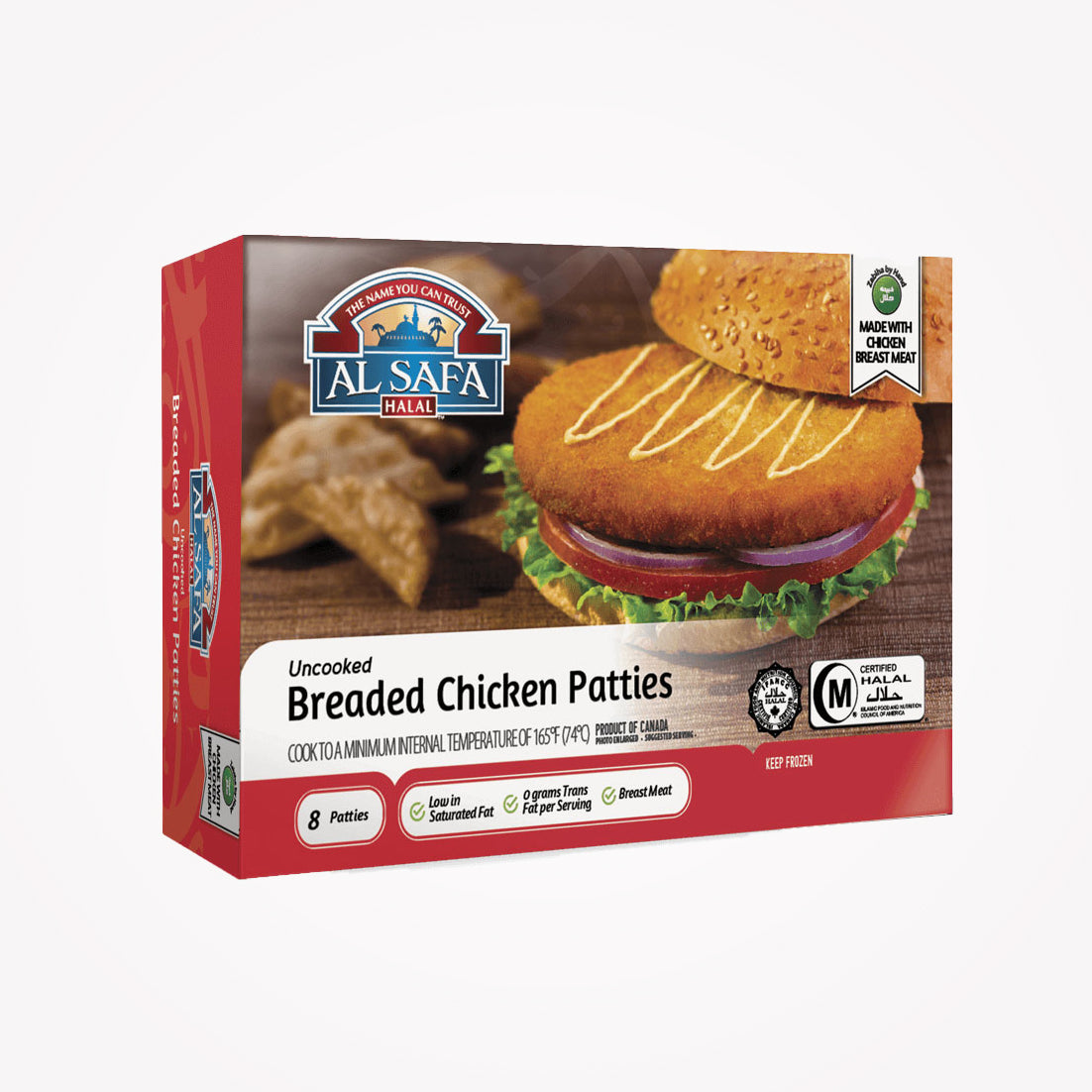 ALSAFA BREADED CHICKEN PATTIES 1.3LB -(Store pickup only)