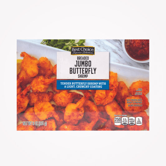 BEST CHOICE BREADED JUMBO BUTTERFLY SHRIMP