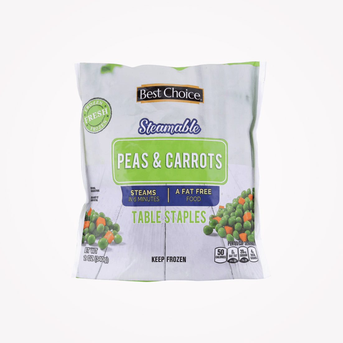 BEST CHOICE PEAS & CARROTS  340g- (Store pickup only)