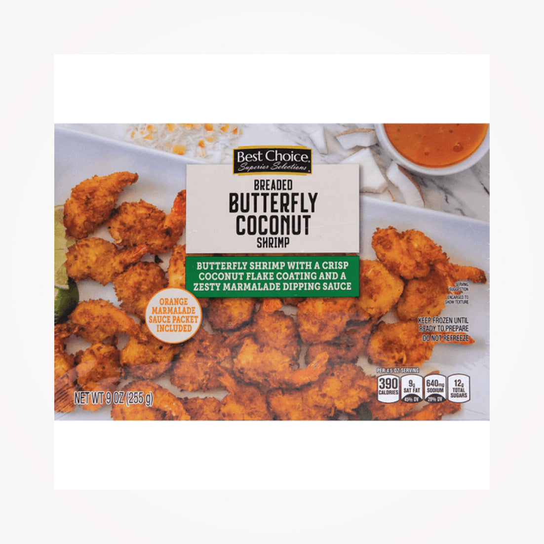 BEST CHOICE BREADED BUTTERFLY COCONUT SHRIMP