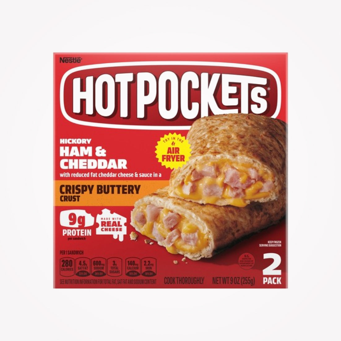 NESTLE HOTPOCKETS HICKORY HAM & CHEDDAR CRISPY BUTTERFLY CRUST