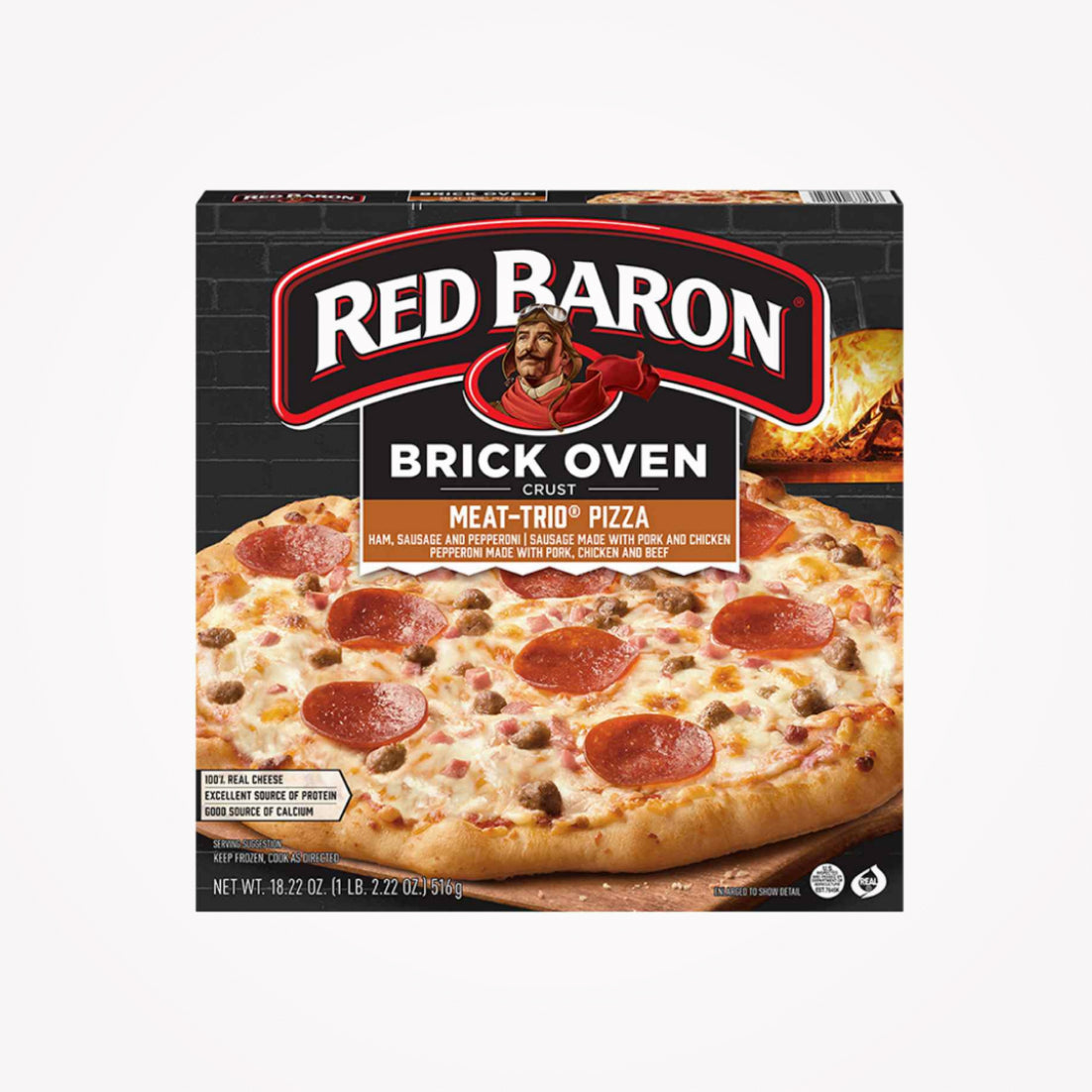 RED BARON BRICK OVEN CRUST MEAT-TRIO PIZZA