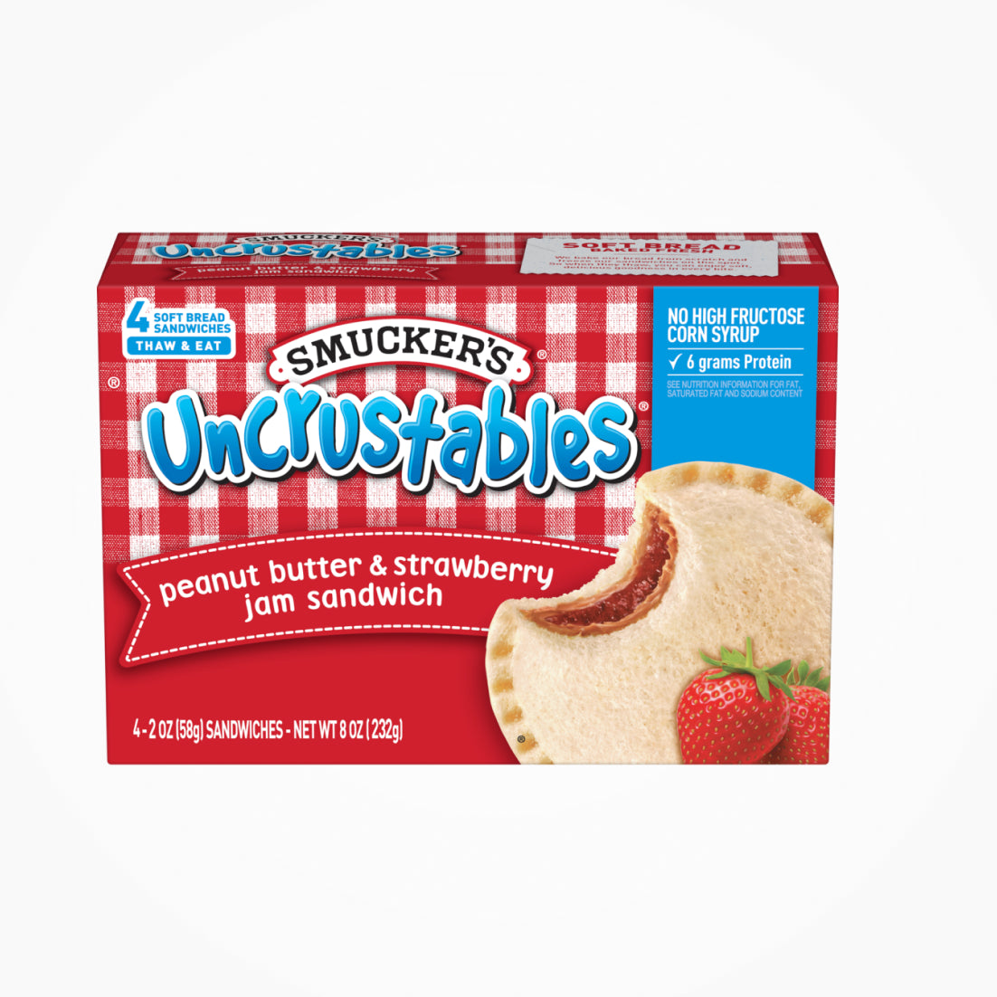 SMUCKER'S UNCRUSTABLES PEANUT BUTTER &STRAWBERRY JAM SANDWICH4