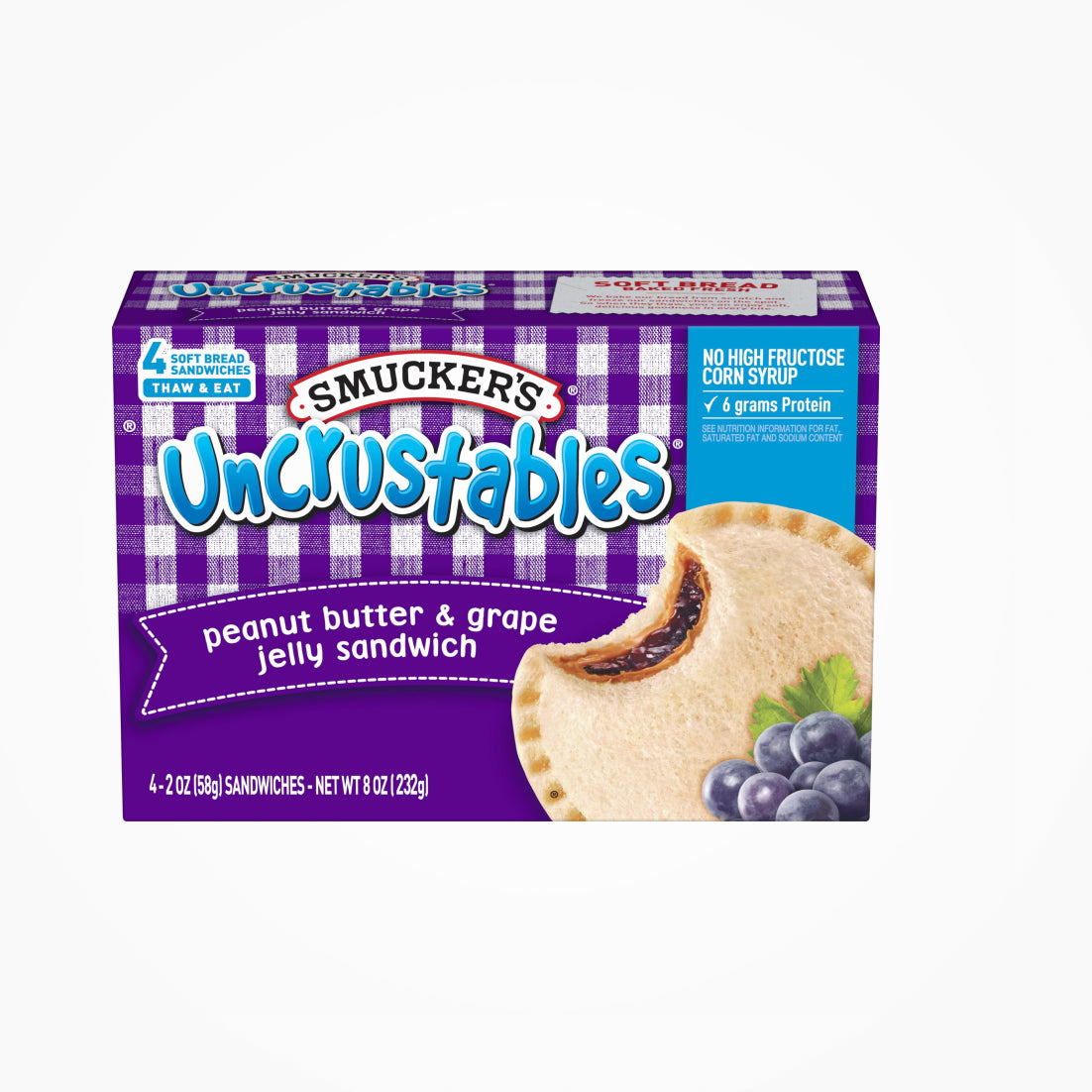 SMUKER'S UNCRUSTABLE PEANUT BUTTER & GRAPE JELLY SANDWICH