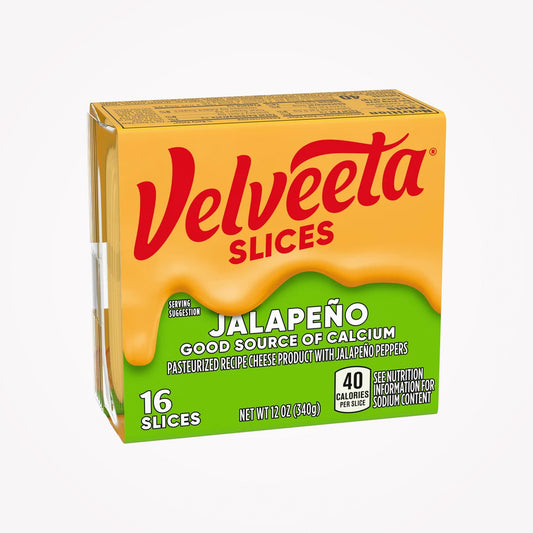 VELVEETA SLICES JALAPENO 340g -(Store pickup only)