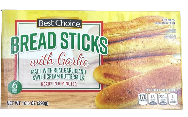 BEST CHOICE BREAD STICKS WITH GARLIC